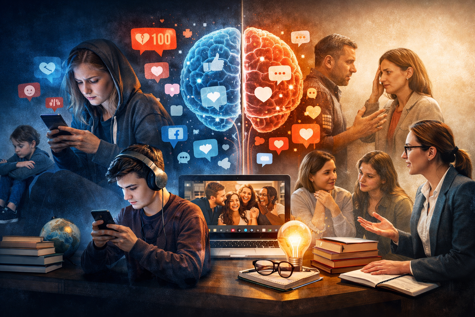 Salud mental de los jóvenes en el entorno de las redes sociales y la educación digital